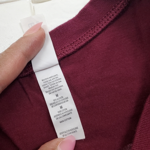 bella canvas maroon medium vneck shirt ( 5 for $20 ) - Picture 7 of 8